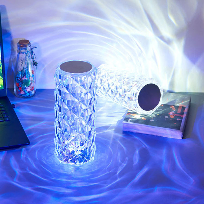 16 Colors Rose Rays Crystal Diamond Table Lamp