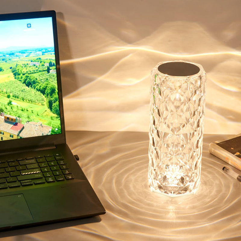 16 Colors Rose Rays Crystal Diamond Table Lamp