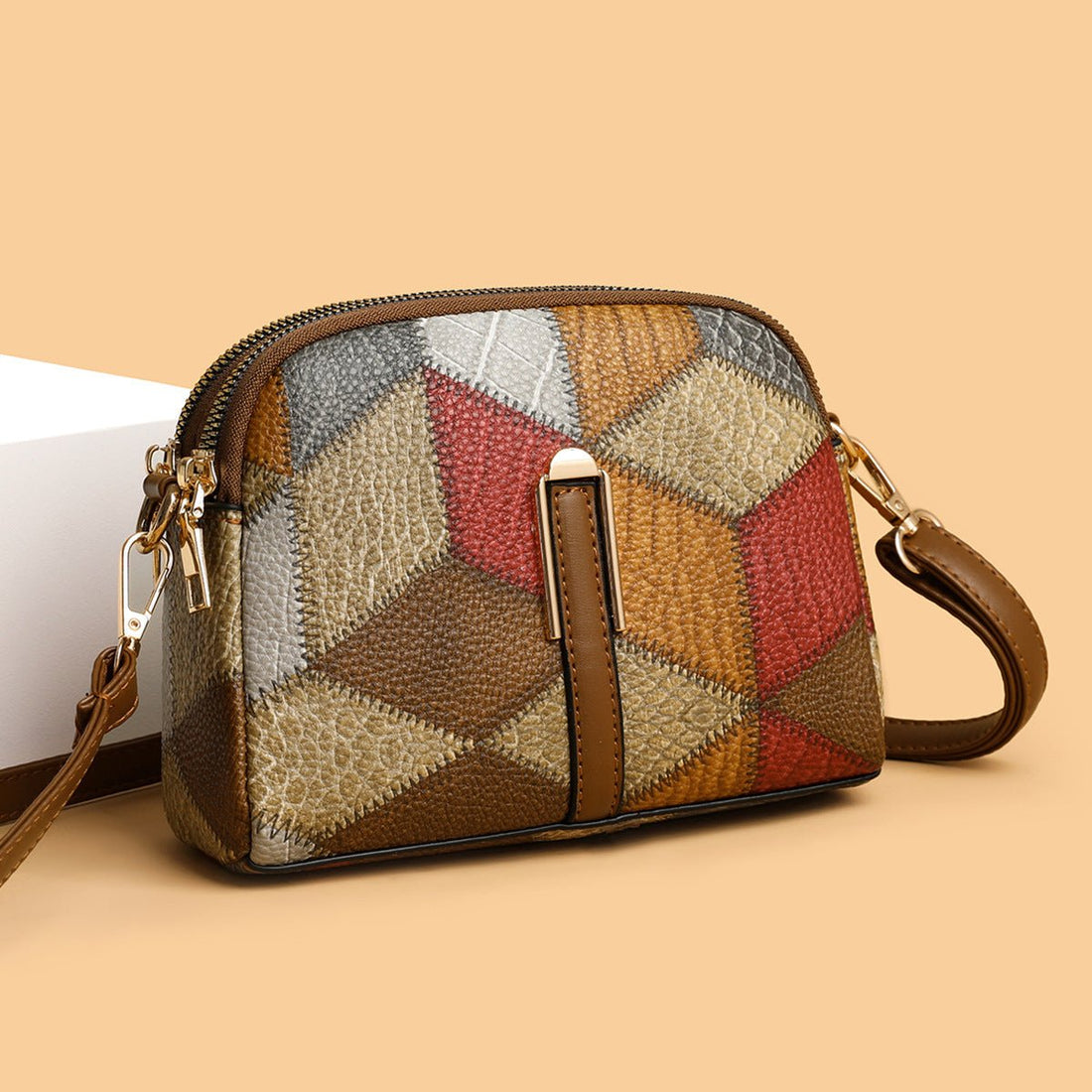 Double-Zipper Cross-body Bags