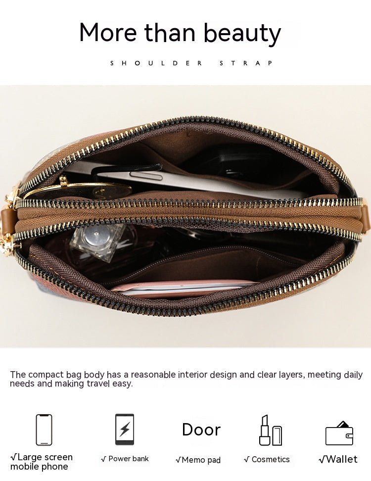 Double-Zipper Cross-body Bags
