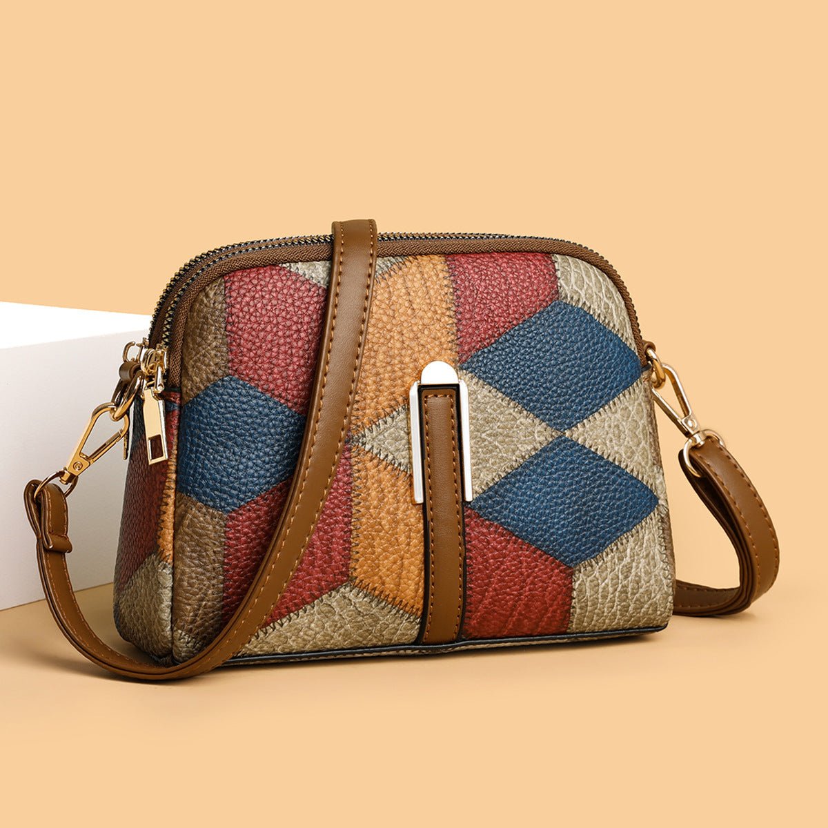 Double-Zipper Cross-body Bags