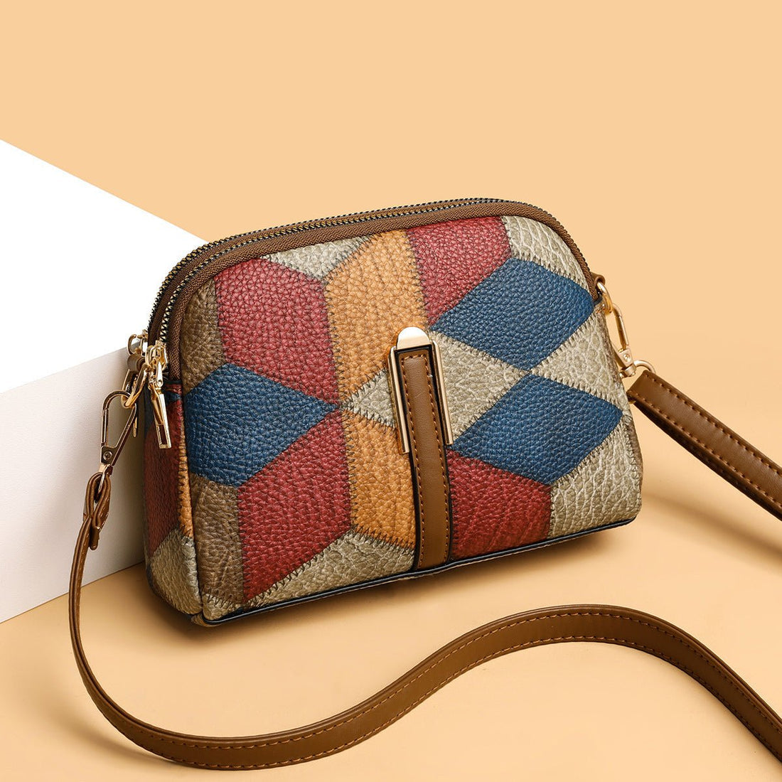 Double-Zipper Cross-body Bags