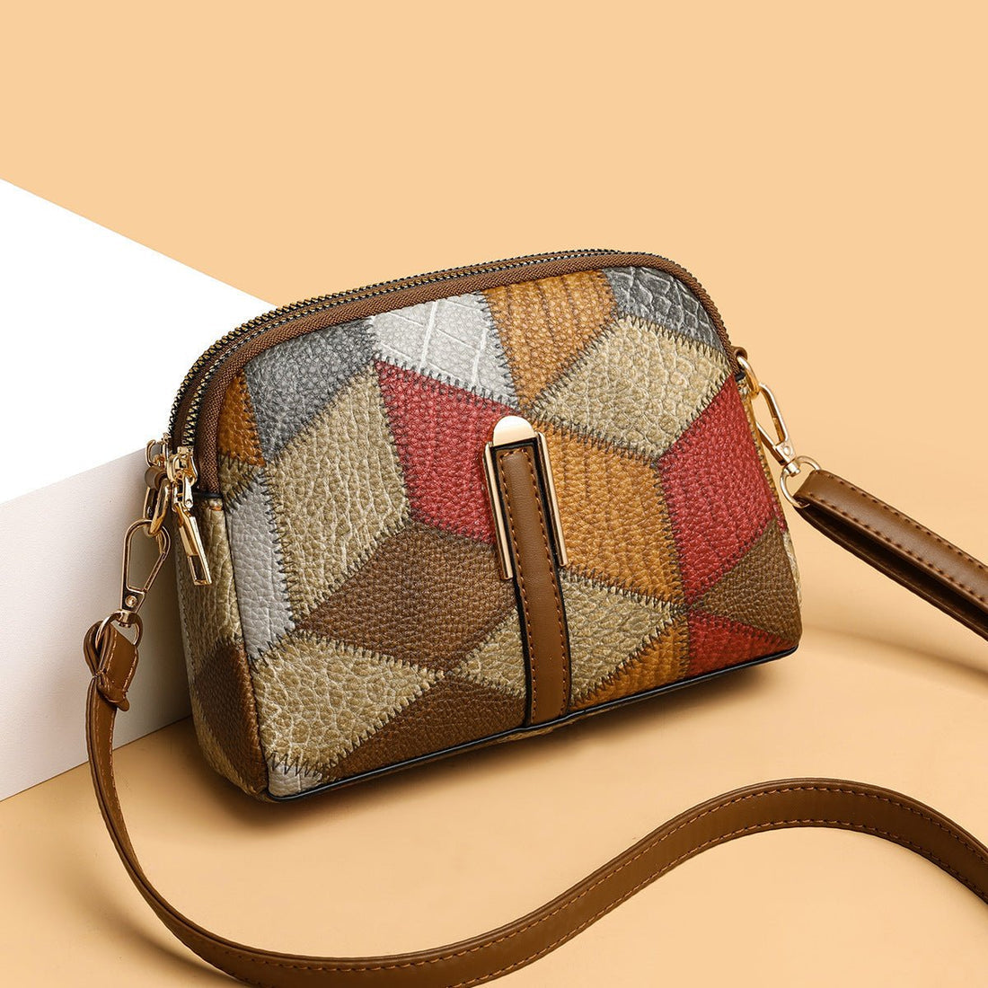 Double-Zipper Cross-body Bags